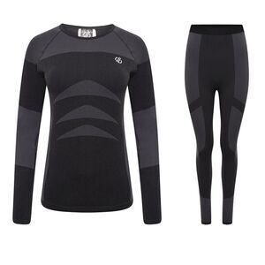 Dare 2B Womens/Ladies In The Zone II Base Layer Set / Black/Black